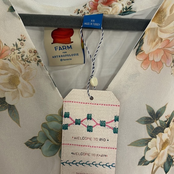 Farm Rio Anthropologie Hestia Floral Printed OVERSIZED Blouse NEW - Picture 6 of 8